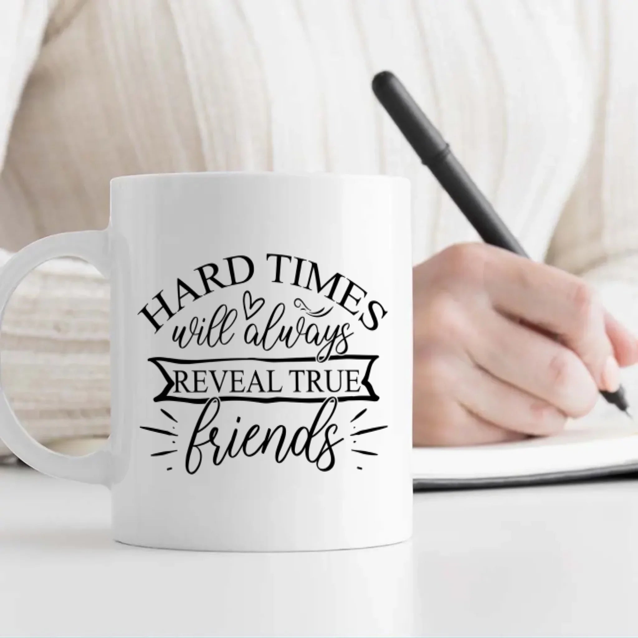 Personalized Bestie Mug – Hard Time Will Always Reveal True Friend Quote | 89Prints