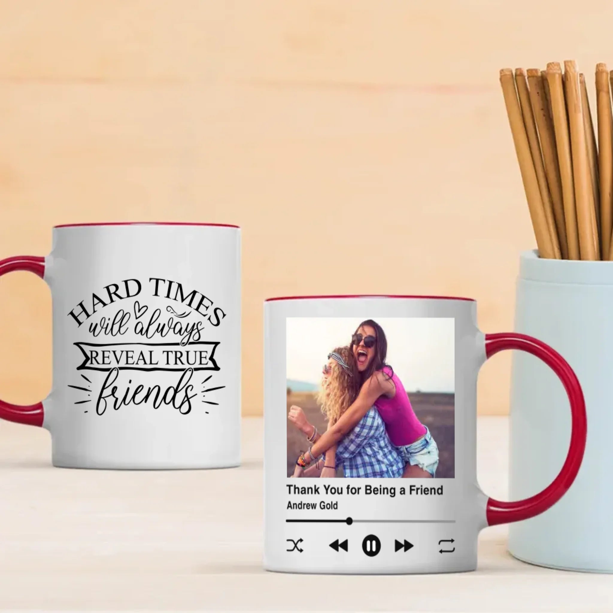 Personalized Bestie Mug – Hard Time Will Always Reveal True Friend Quote | 89Prints