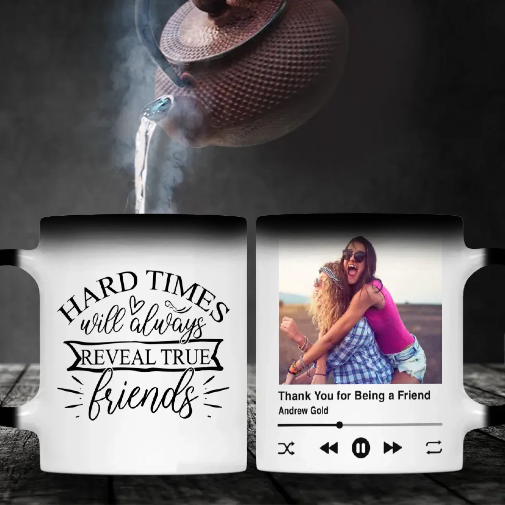 Personalized Bestie Mug – Hard Time Will Always Reveal True Friend Quote | 89Prints