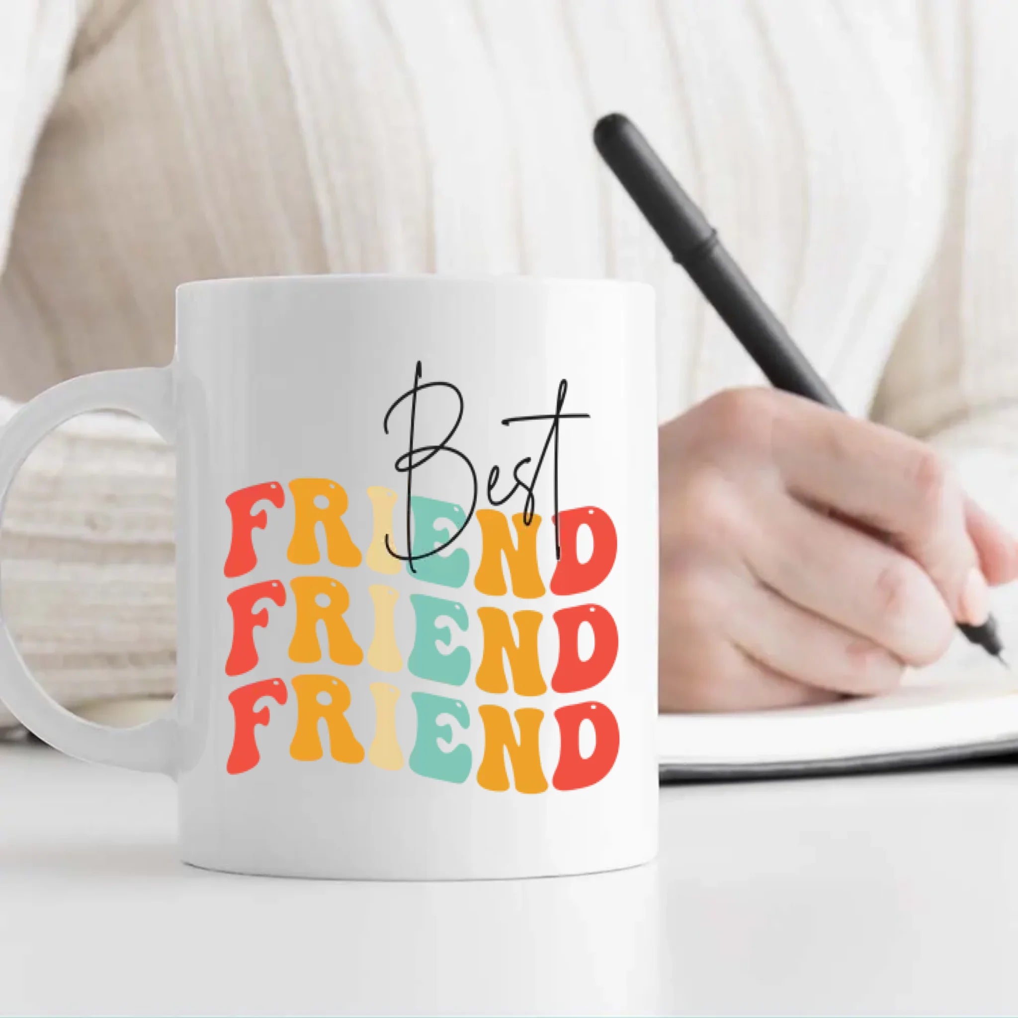 Custom Best Friend Mug – Personalized Photo & Name Friendship Gift - 89Prints