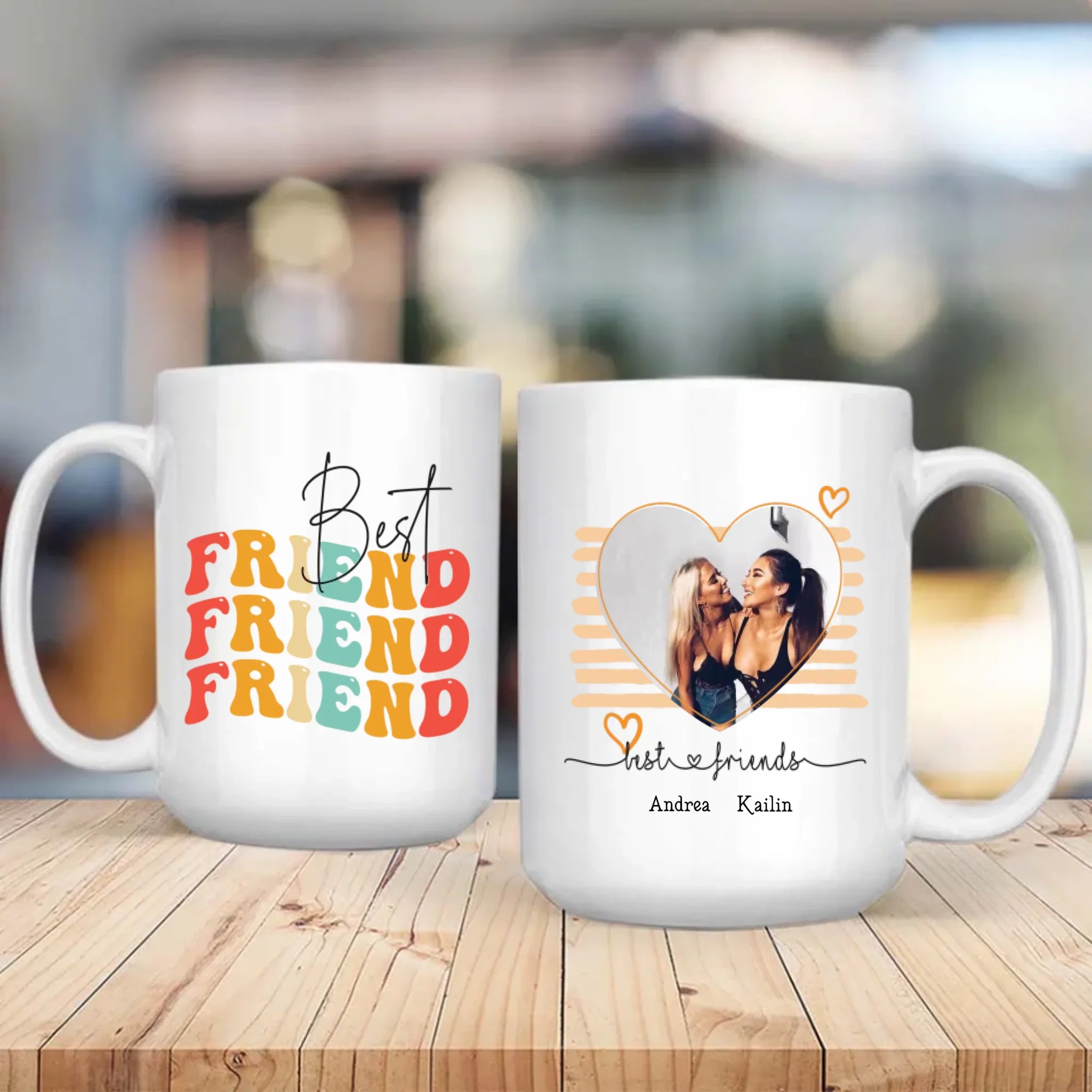 Custom Best Friend Mug – Personalized Photo & Name Friendship Gift - 89Prints