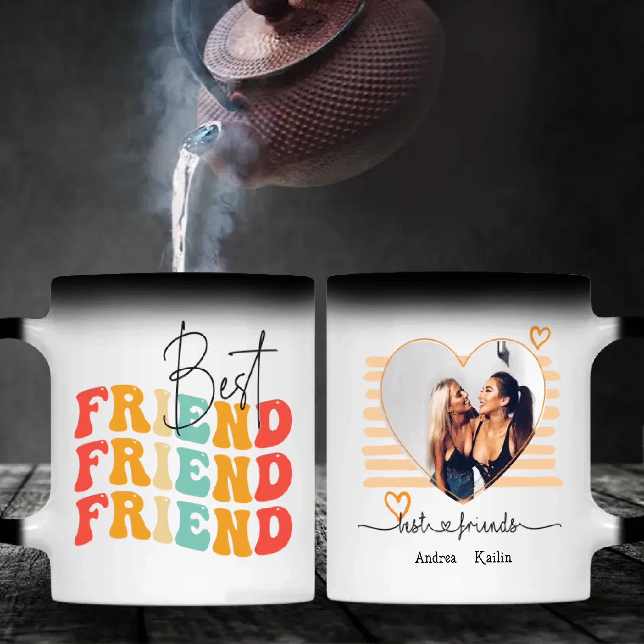 Custom Best Friend Mug – Personalized Photo & Name Friendship Gift - 89Prints