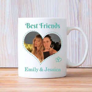 Friendship Is Tied with Heartstrings – Personalized Bestie Mug - 89Prints
