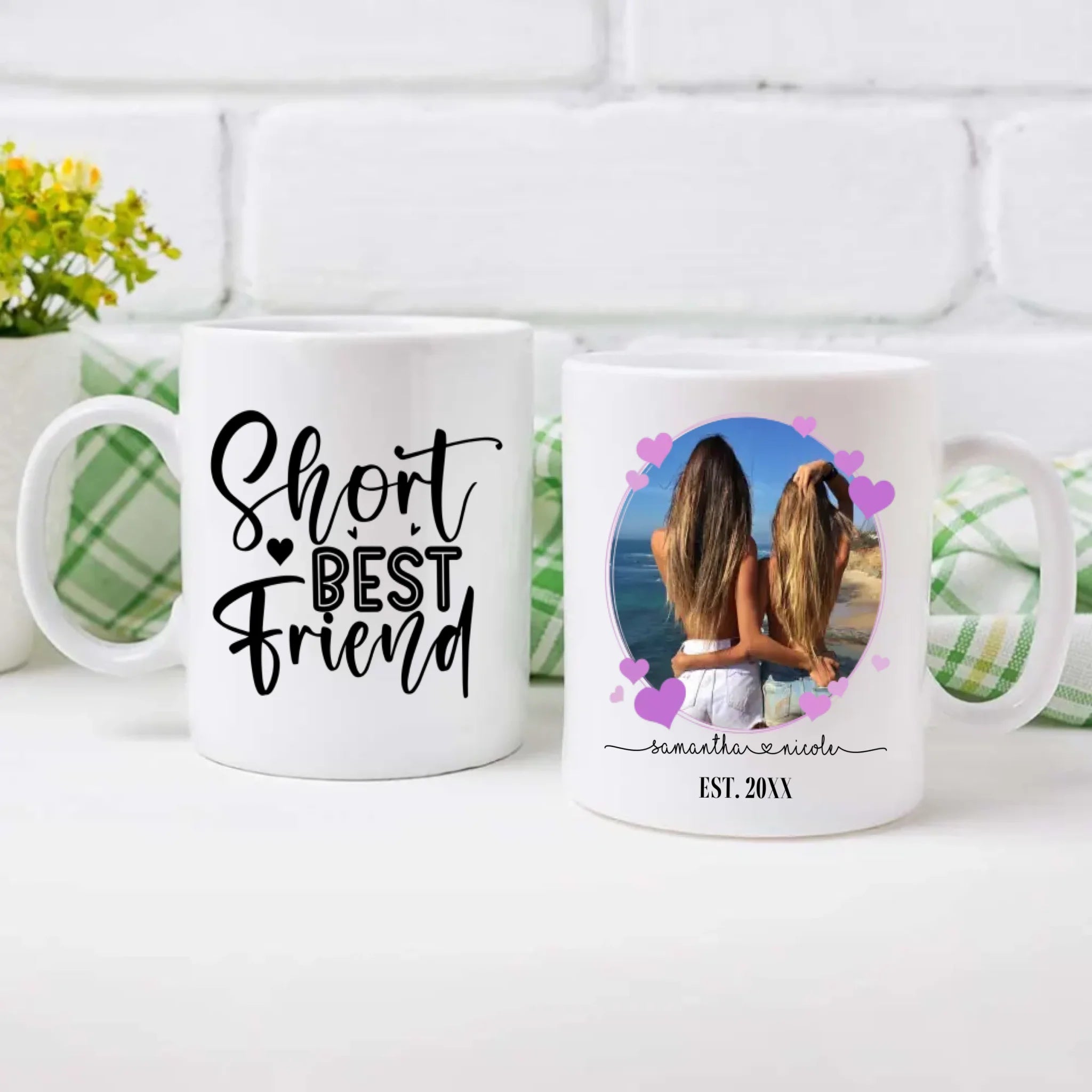 Friendship Quote Ceramic Mug – Short Best Friend Cup – 89Prints