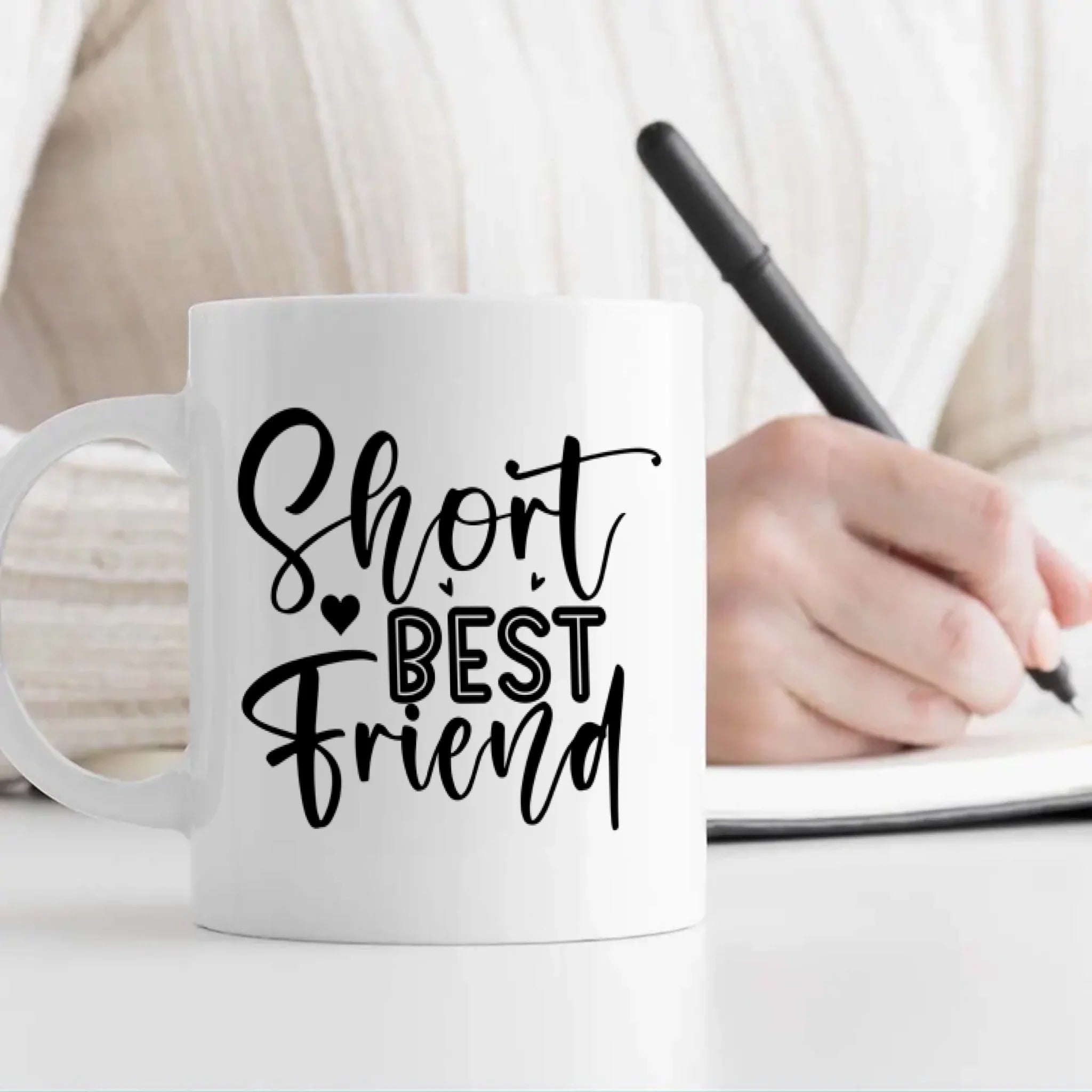 Friendship Quote Ceramic Mug – Short Best Friend Cup – 89Prints