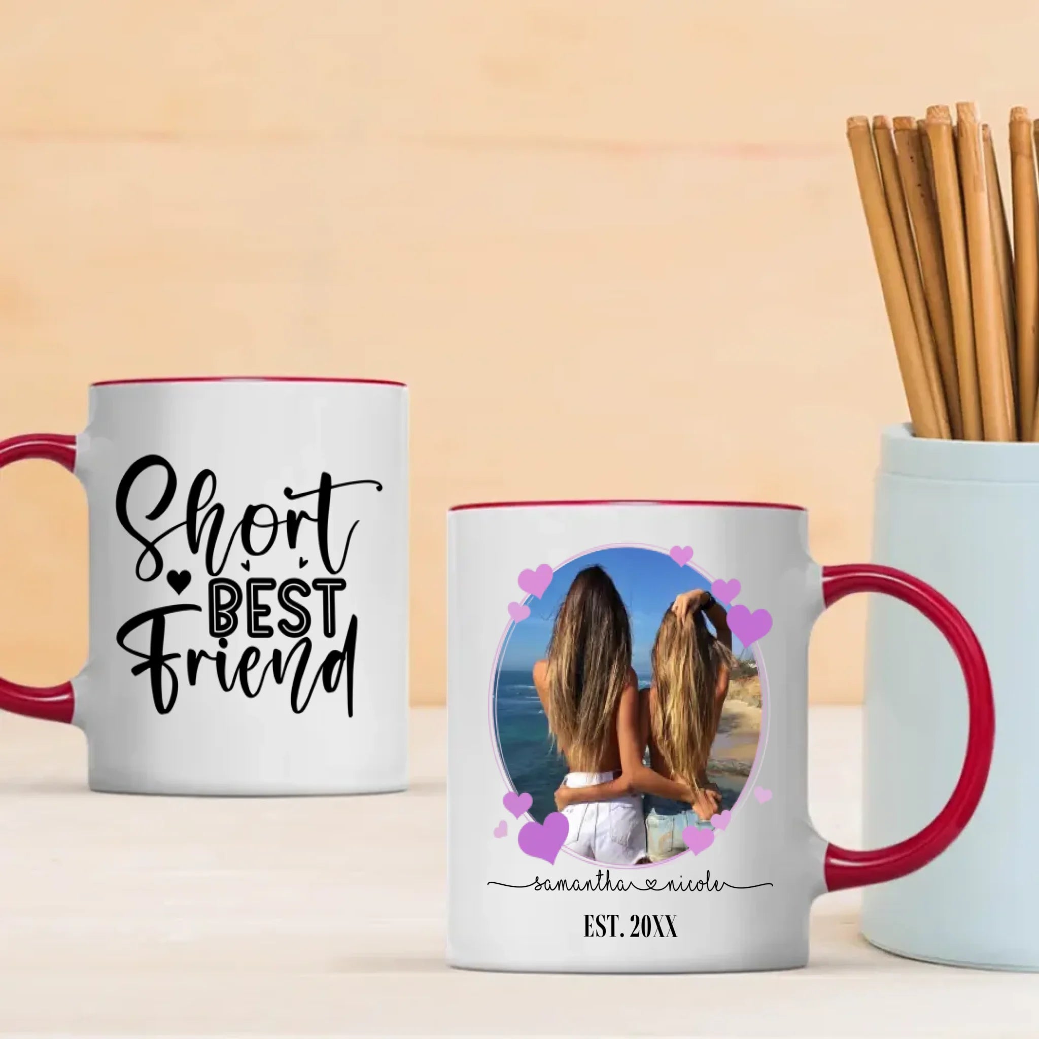 Friendship Quote Ceramic Mug – Short Best Friend Cup – 89Prints
