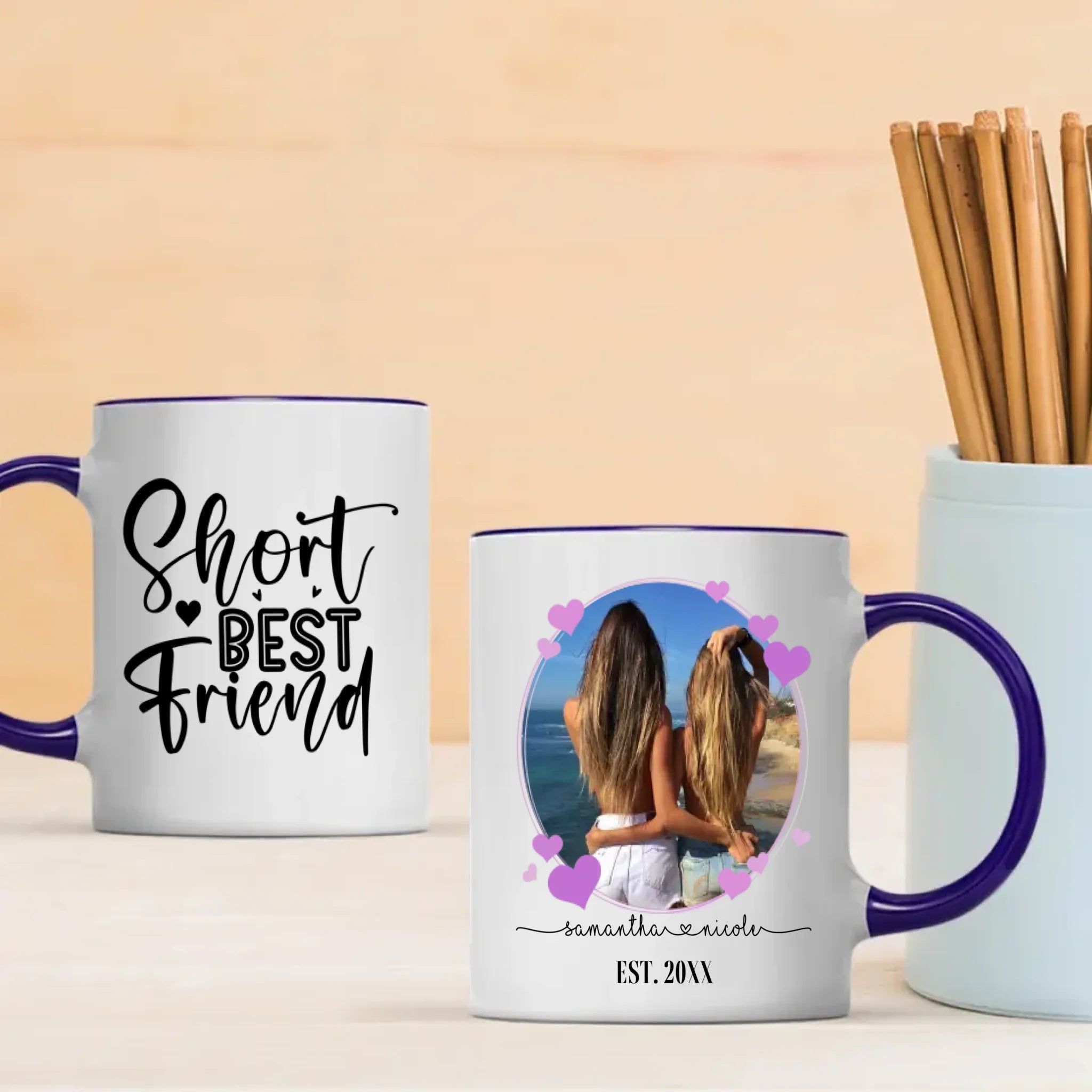 Friendship Quote Ceramic Mug – Short Best Friend Cup – 89Prints