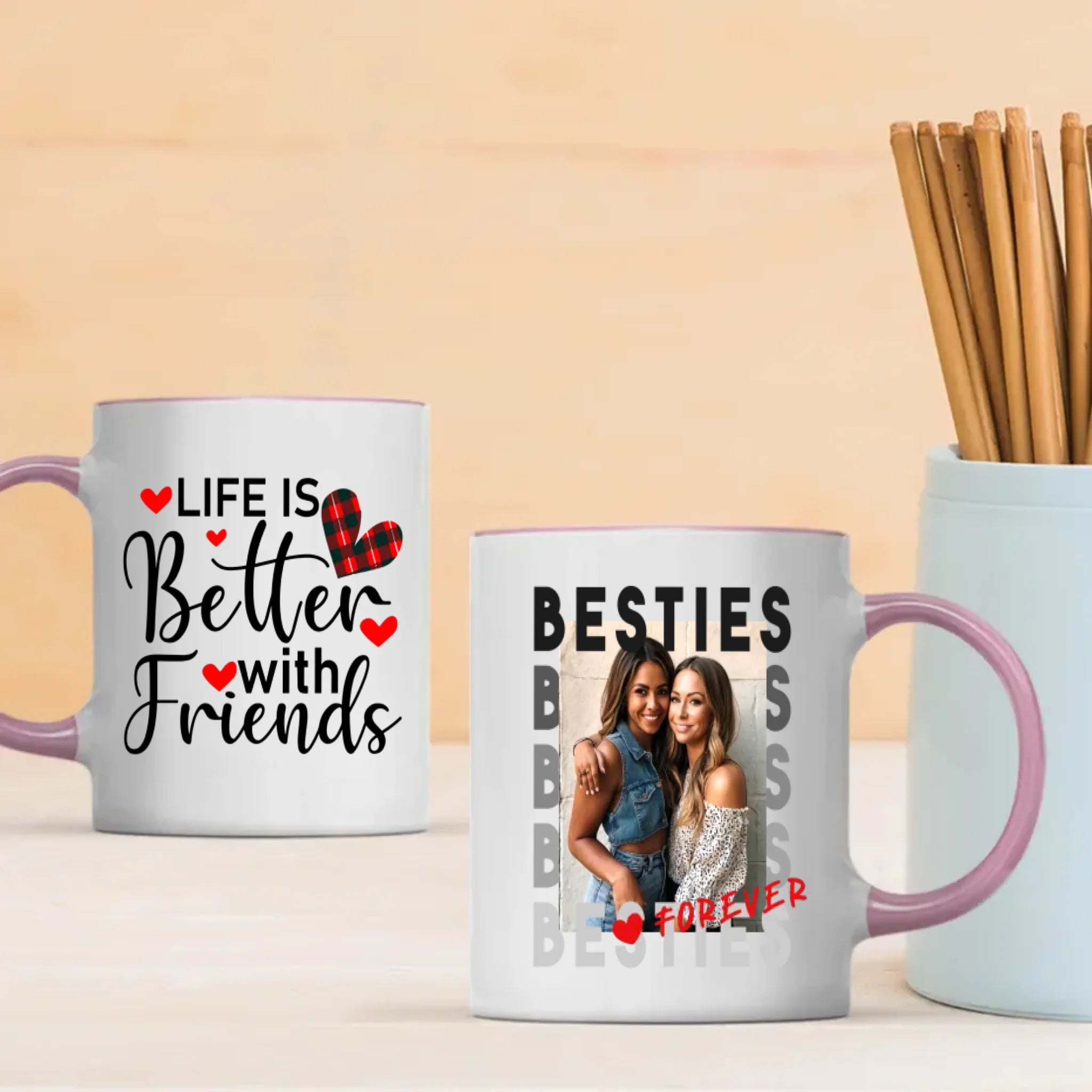 Personalised Custom Mug Design – Life Is Better with Friend Mug – 89Prints