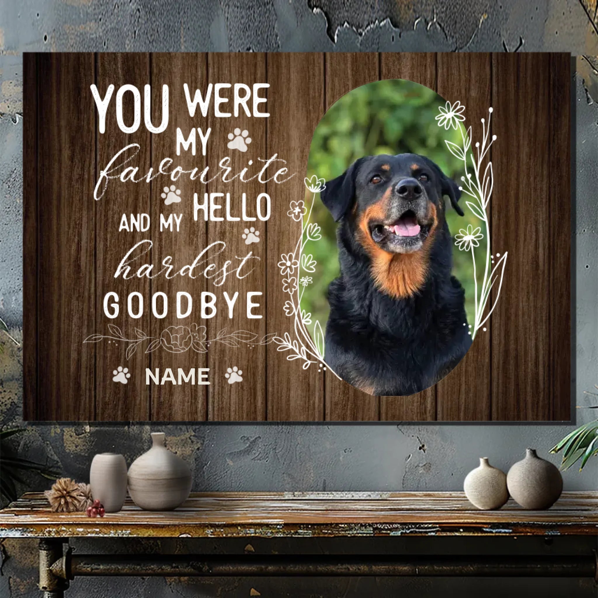 Sweet Greetings: Personalized Canvas Prints for Dog Lovers at 89Prints