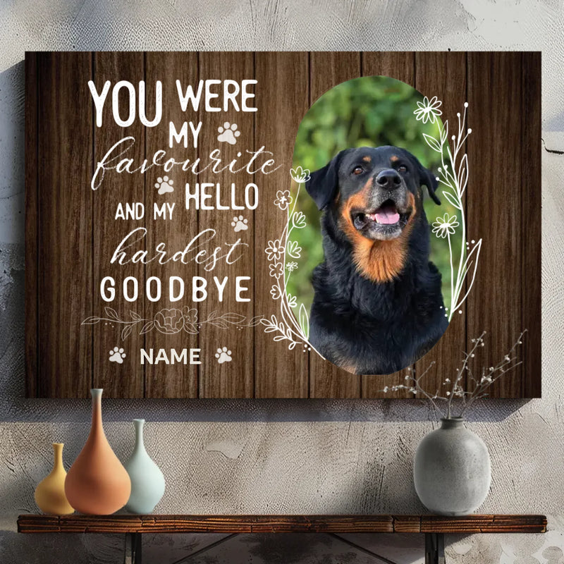 Sweet Greetings: Personalized Canvas Prints for Dog Lovers at 89Prints