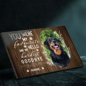 Sweet Greetings: Personalized Canvas Prints for Dog Lovers at 89Prints