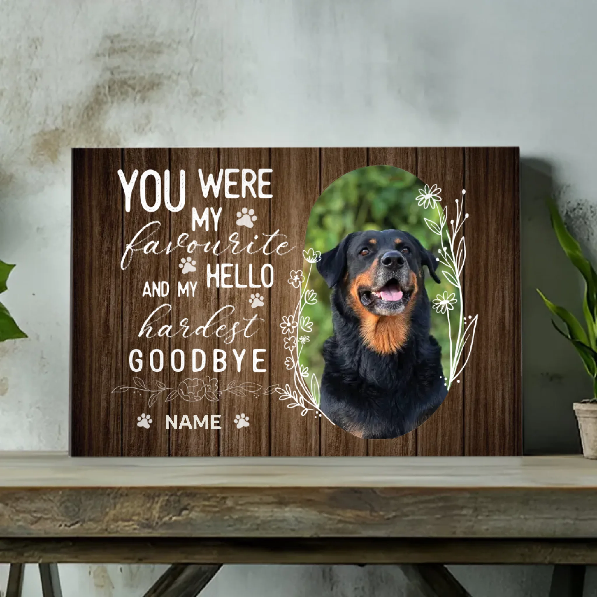 Sweet Greetings: Personalized Canvas Prints for Dog Lovers at 89Prints
