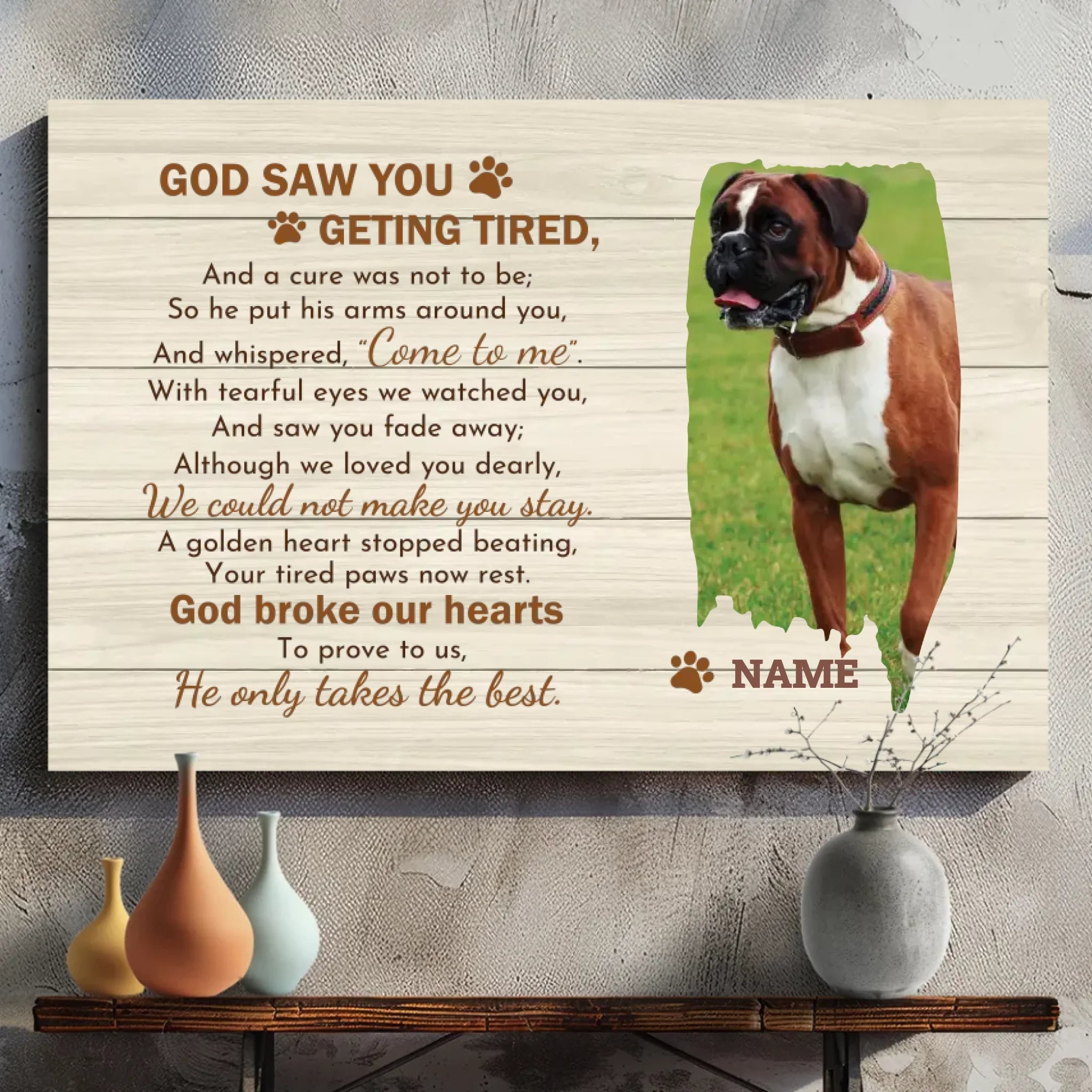 Custom Pet Canvas - A Dog's Endless Love and Devotion At 89Prints