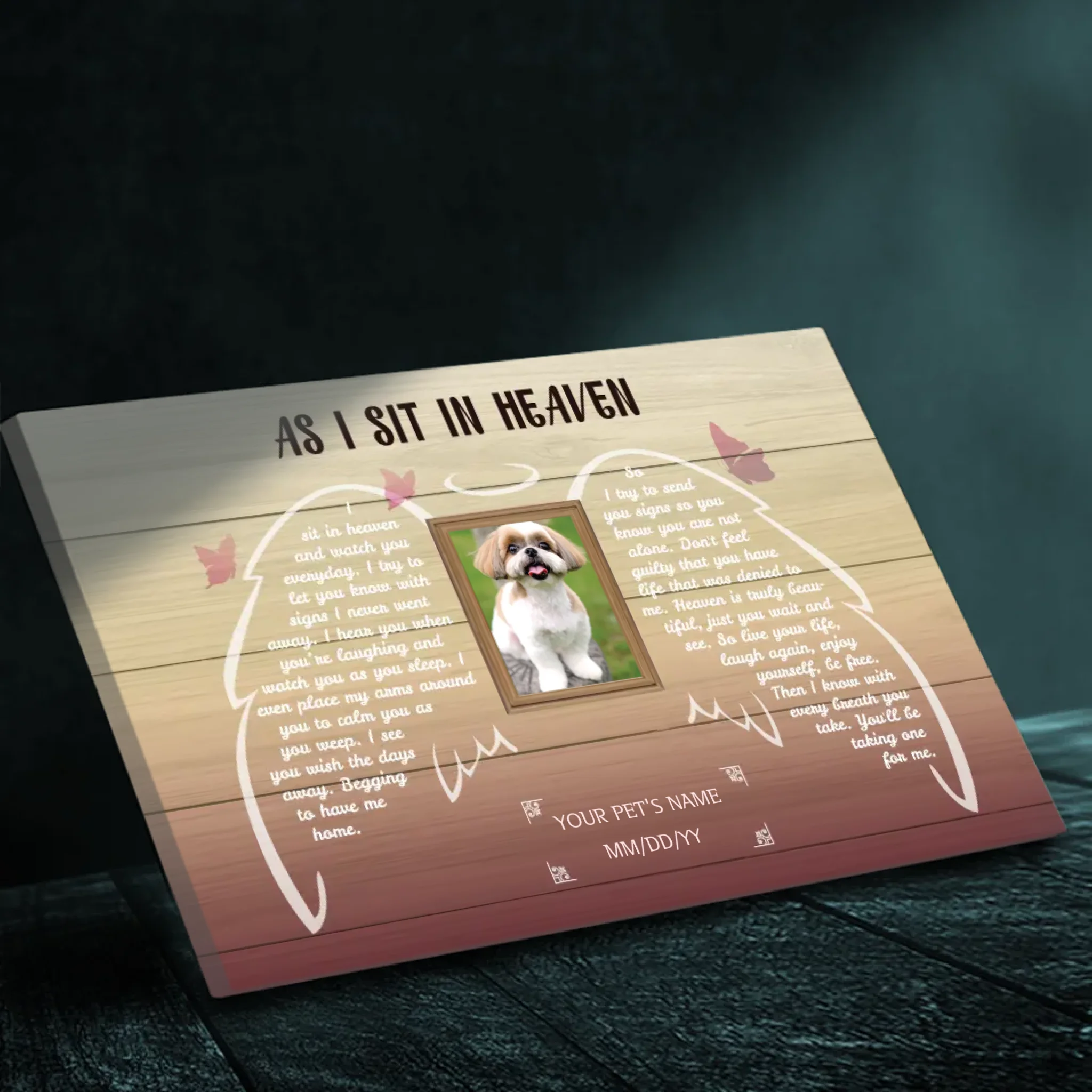 Personalized Memorial Canvas for Your Pet: A Beautiful Farewell - 89Prints