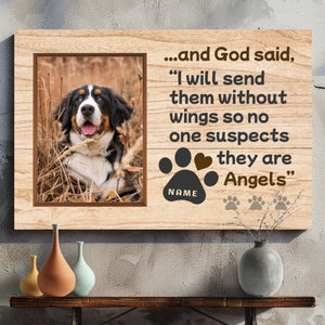 Personalized Canvas Gift for Your Pet: Wingless Angel - Celebrating Eternal Love