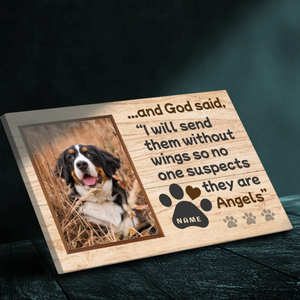 Personalized Canvas Gift for Your Pet: Wingless Angel - Celebrating Eternal Love