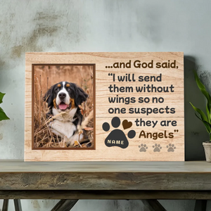 Personalized Canvas Gift for Your Pet: Wingless Angel - Celebrating Eternal Love