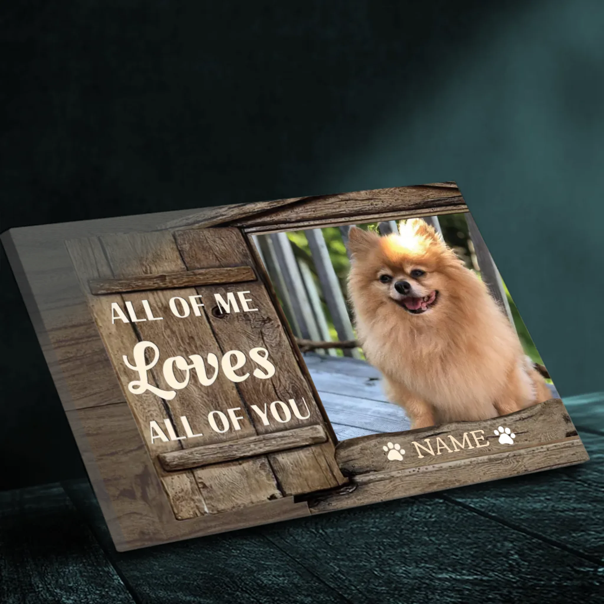 Custom Canvas Painting for Dogs - All of Me Loves All of You - 89Prints