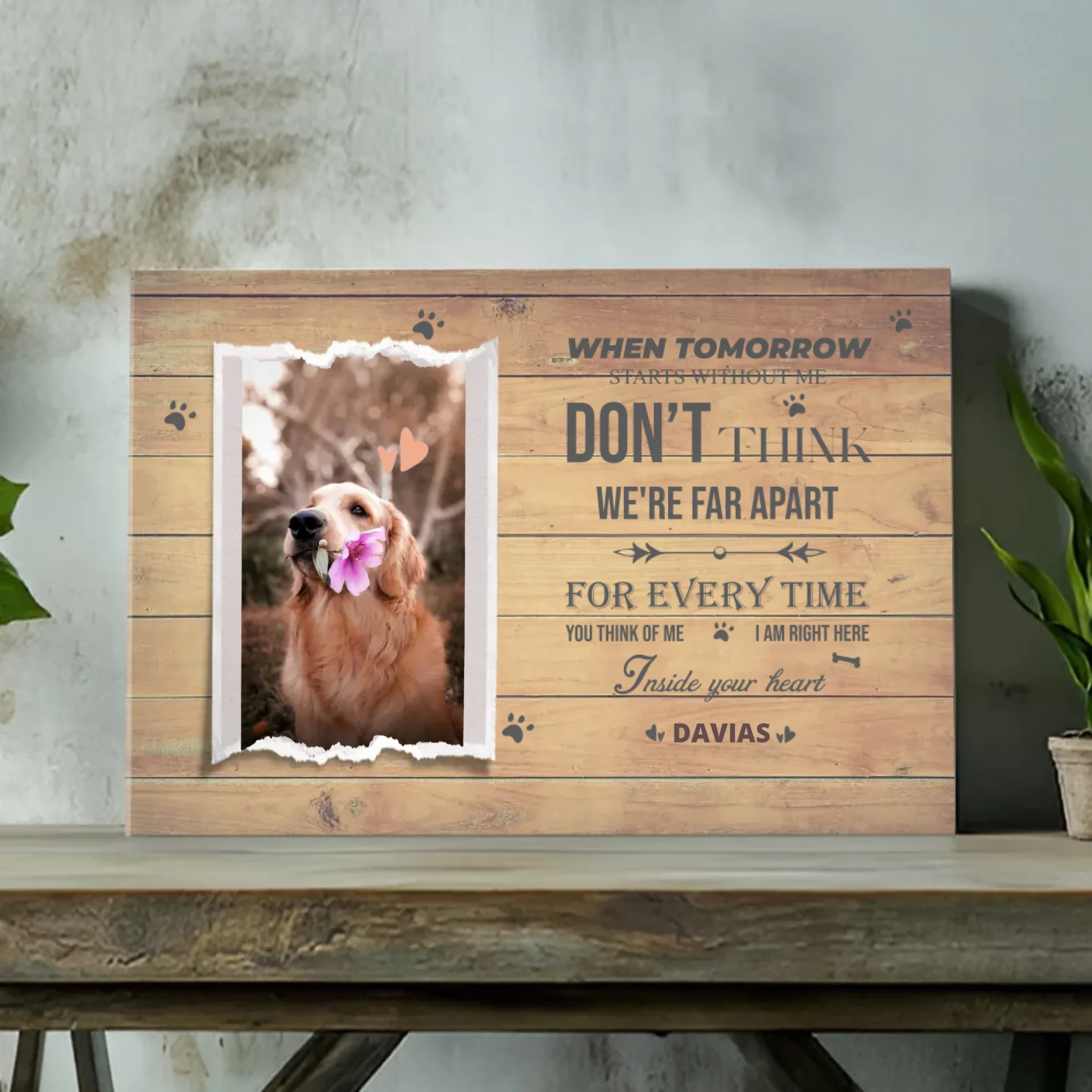 Custom Pet Memorial Canvas – 
