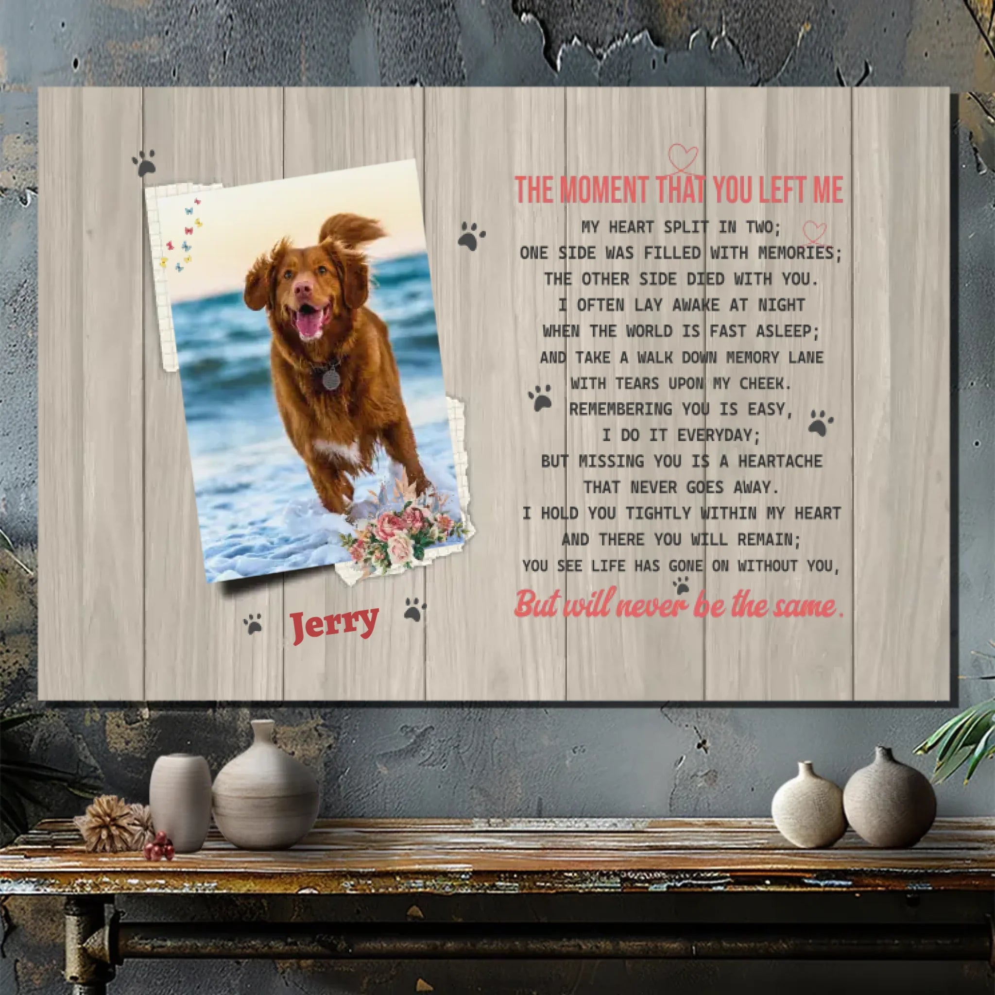 Personalized Pet Memorial Canvas – Heartfelt Tribute by 89Prints