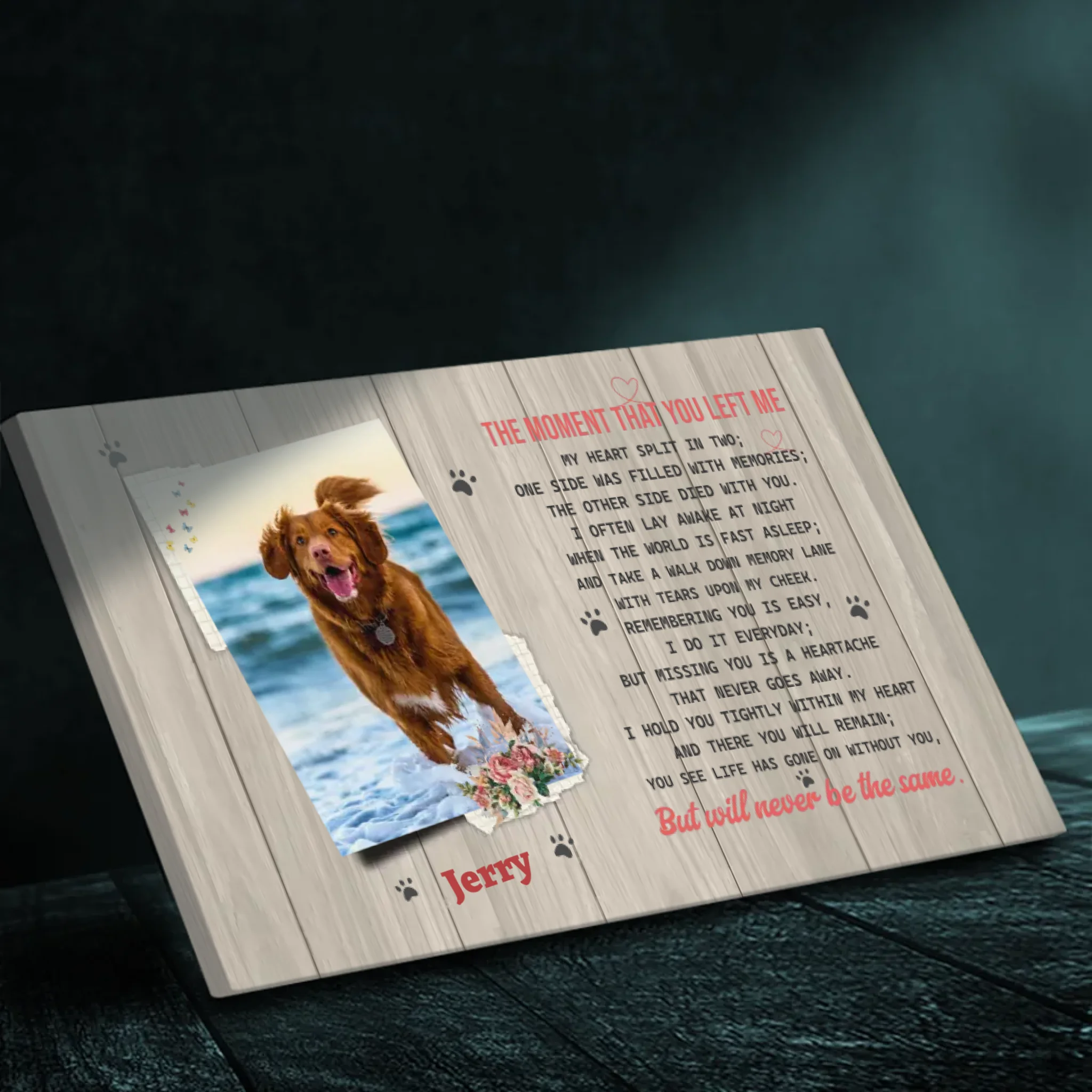 Personalized Pet Memorial Canvas – Heartfelt Tribute by 89Prints