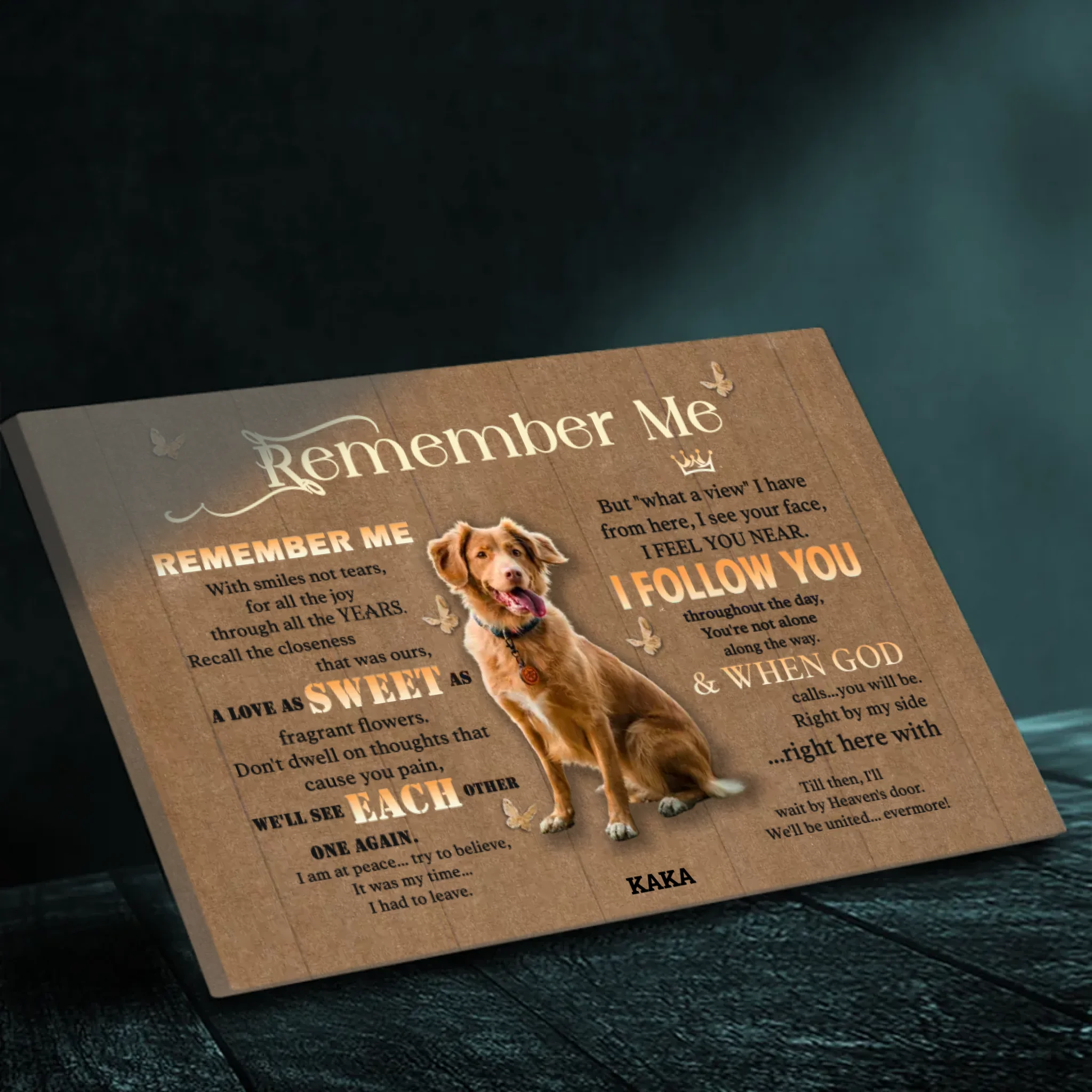 Personalized Pet Memorial Canvas – 