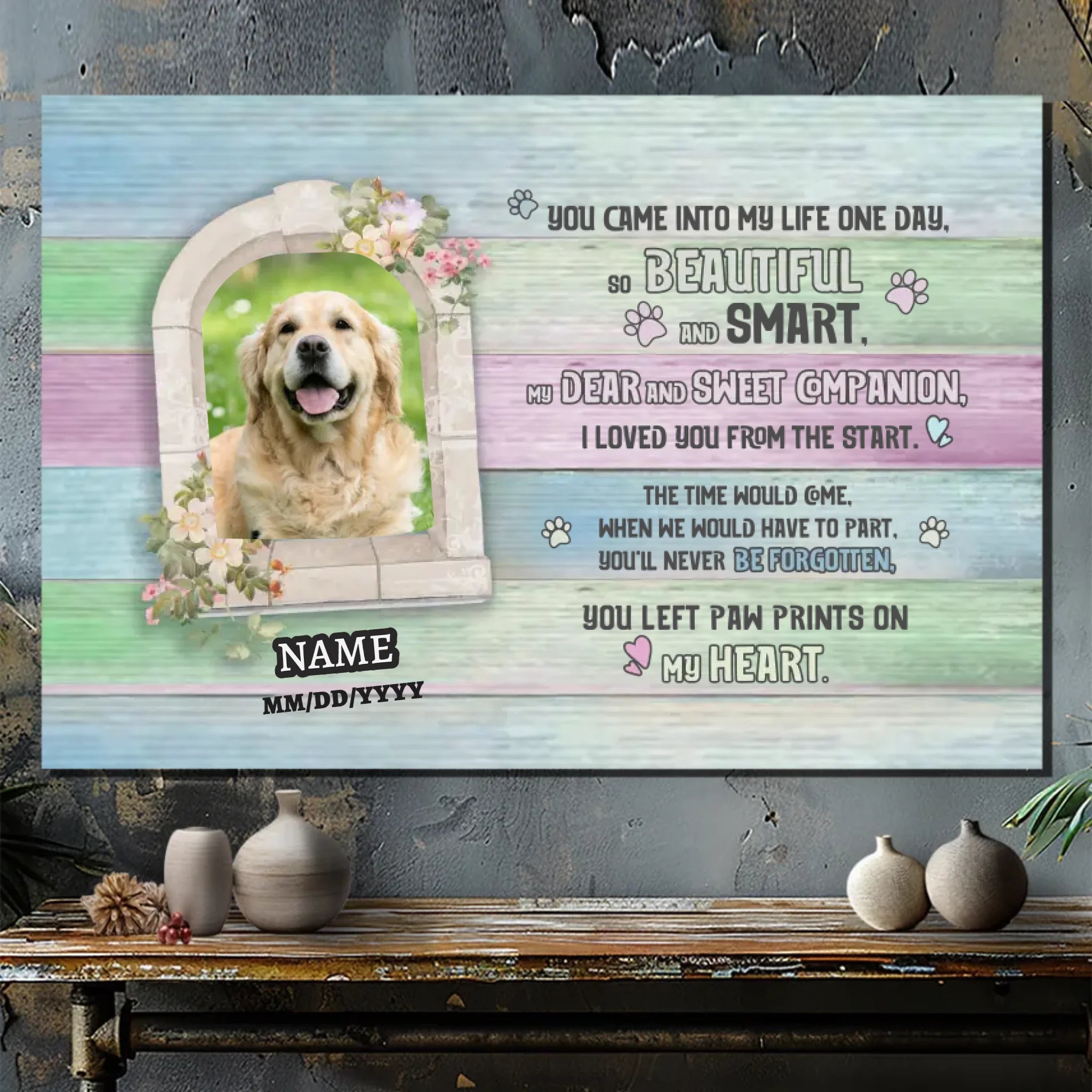 Personalized Pet Memorial Canvas – 