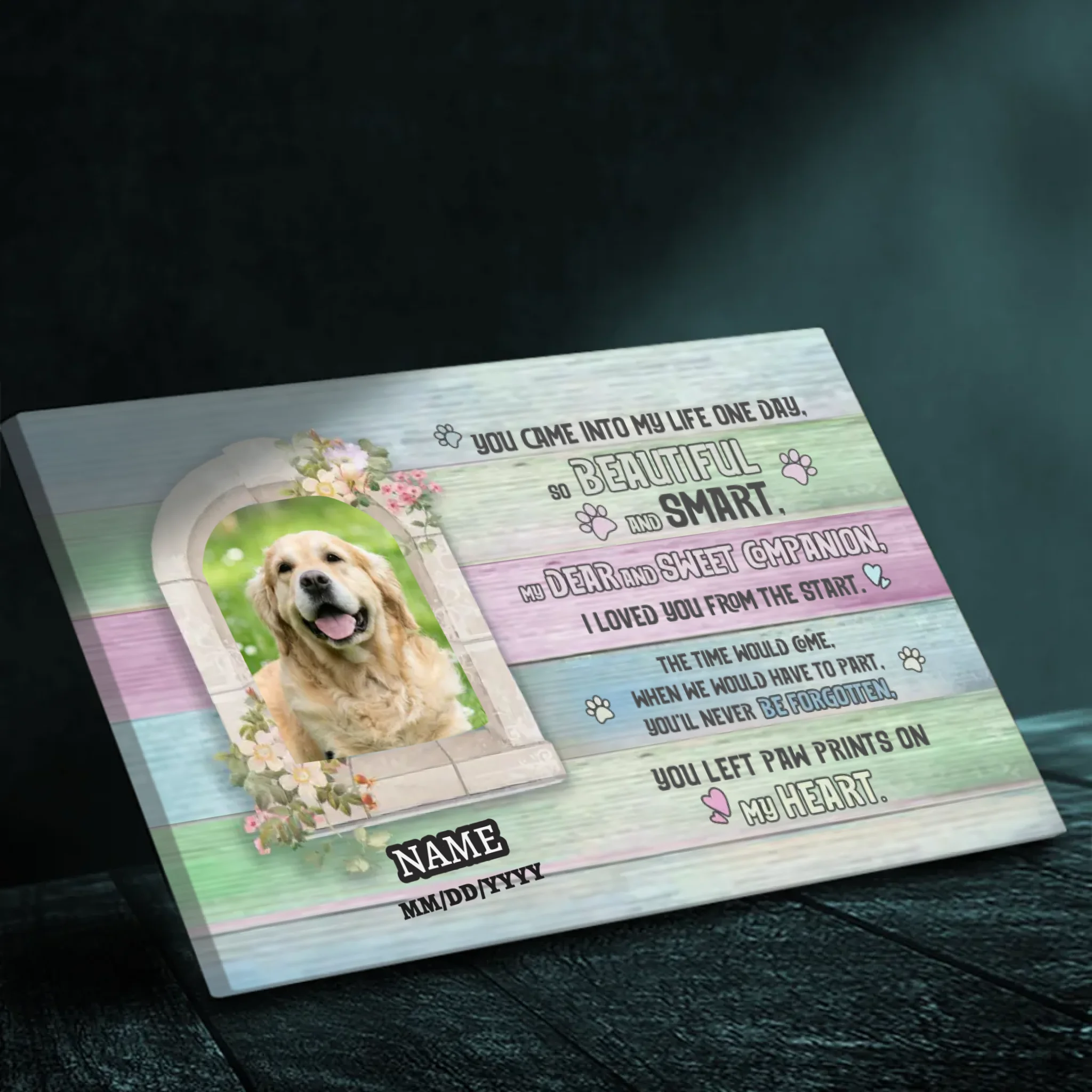 Personalized Pet Memorial Canvas – 