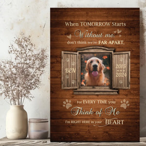 Personalized Pet Loss Canvas - Moments Forever In The Heart
