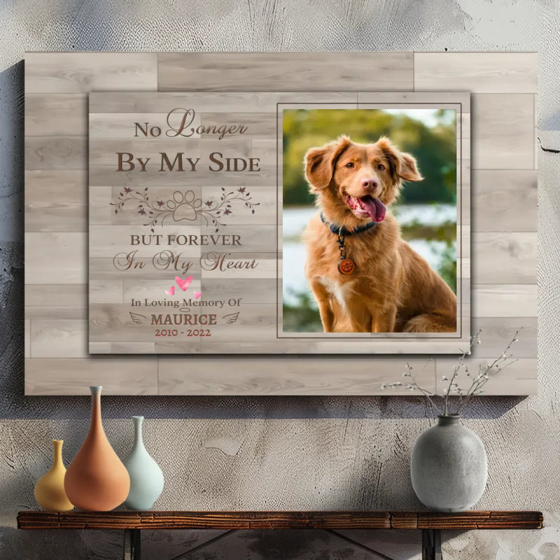 Custom Canvas with Photo & Dog's Name - Forever in My Heart