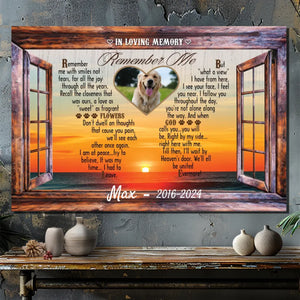 Custom Pet Memorial Canvas - 'In Loving Memory' with Personalized Name - 89Prints