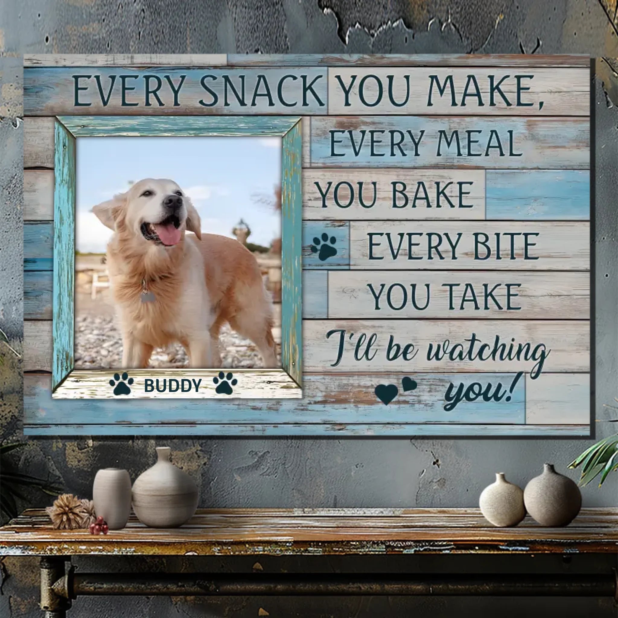 Custom Pet Canvas - Personalized with Pet's Name and Photo | 89Prints