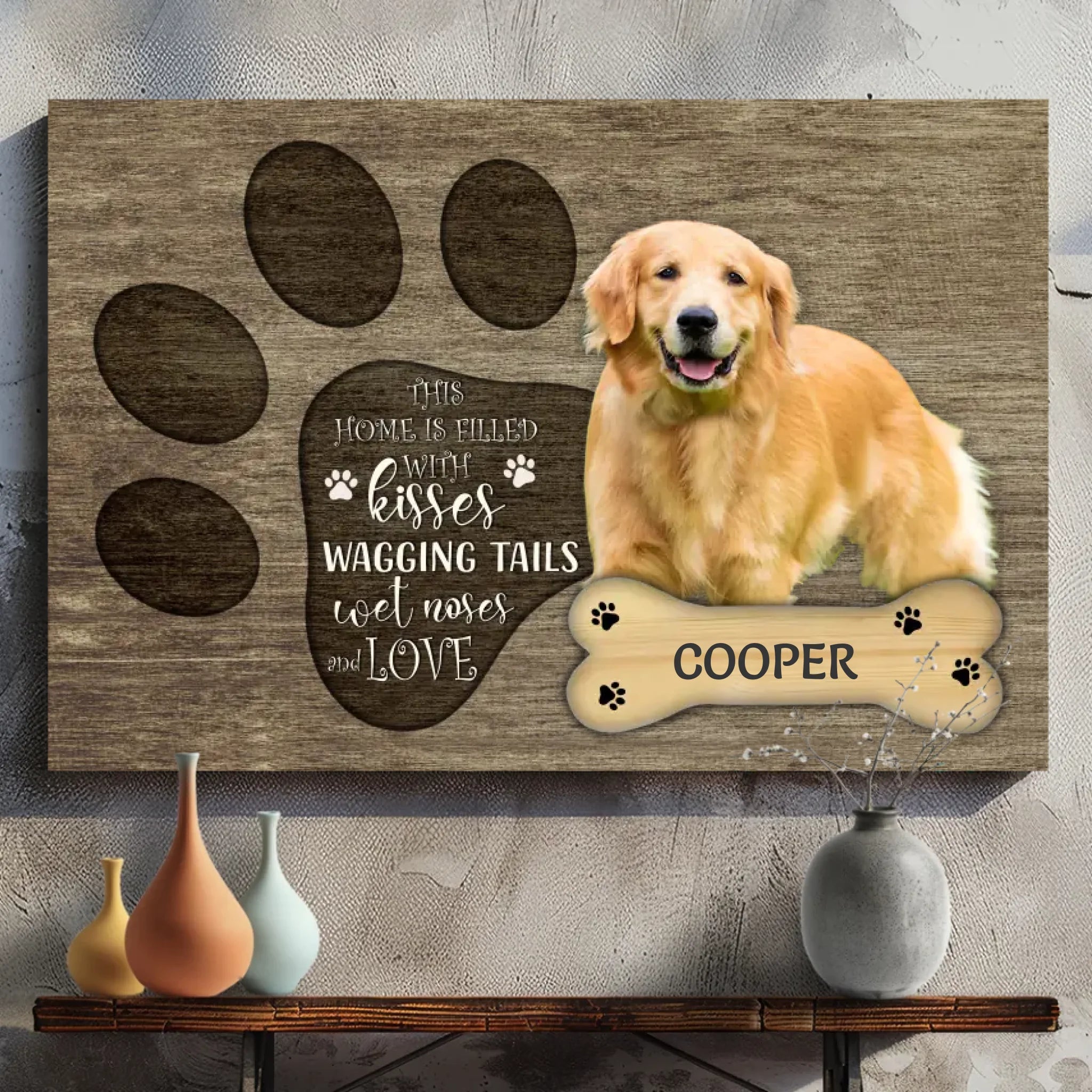 A Home Filled with Love: Customizable Pet Canvas At 89Prints