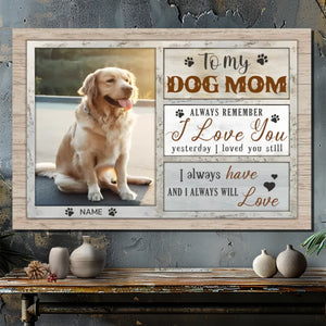 Personalized Dog Mom Canvas - A Loving Tribute to Your Furry Companion