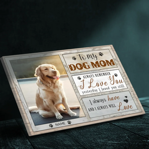 Personalized Dog Mom Canvas - A Loving Tribute to Your Furry Companion