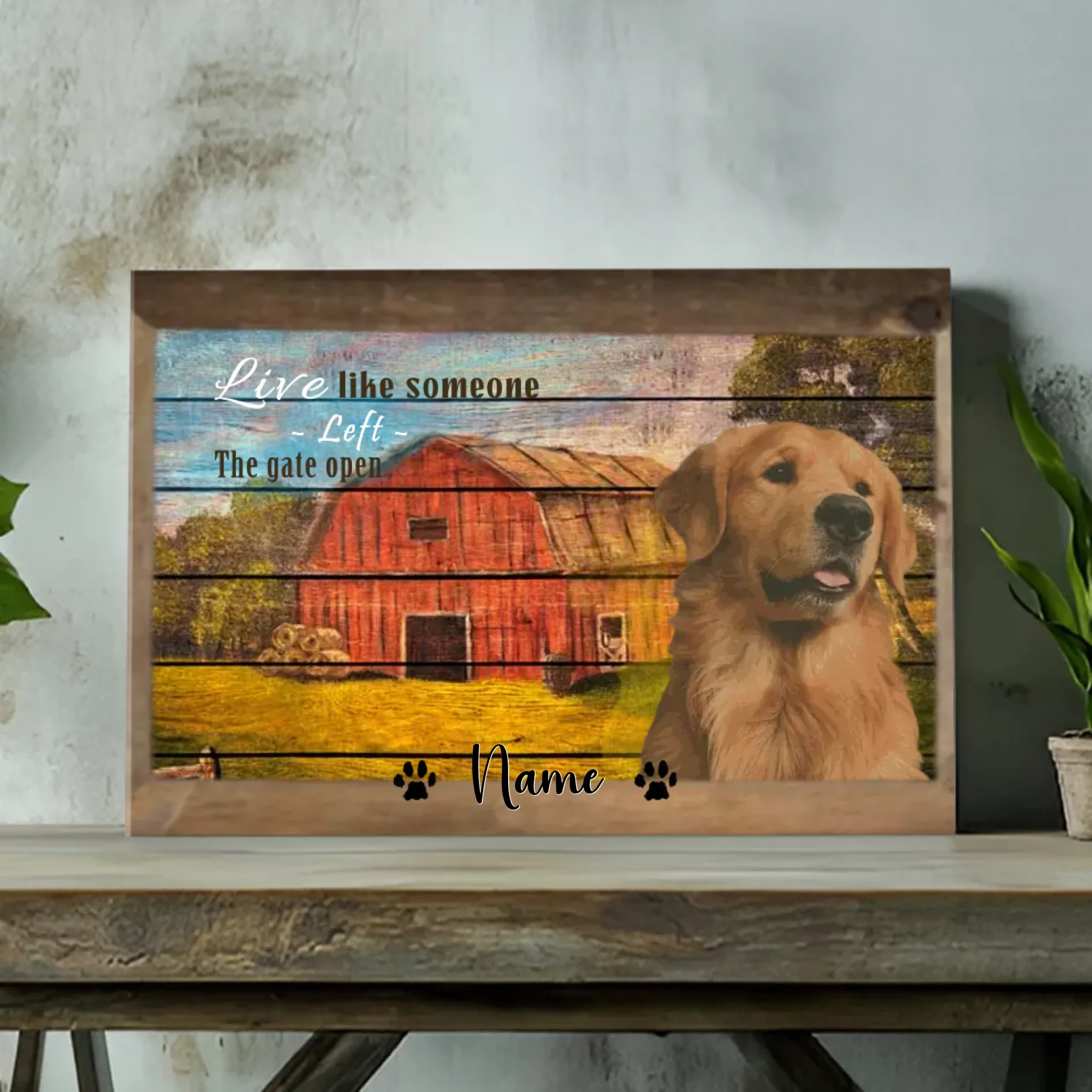 Custom Name Wall Decor - Live Like Someone Left the Gate Open - 89Prints