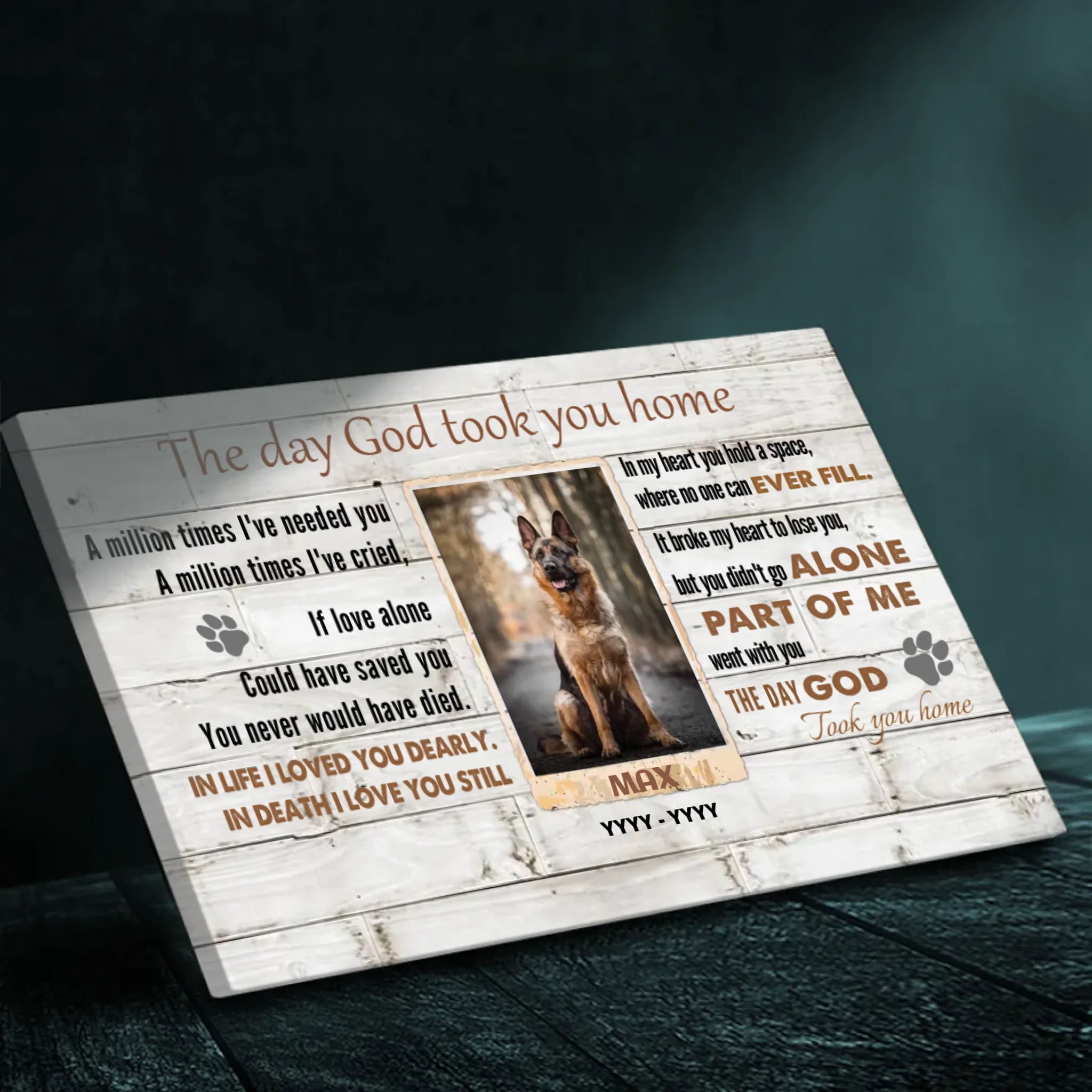 Lost Dog Canvas Painting - The Day God Took You Home - 89Prints