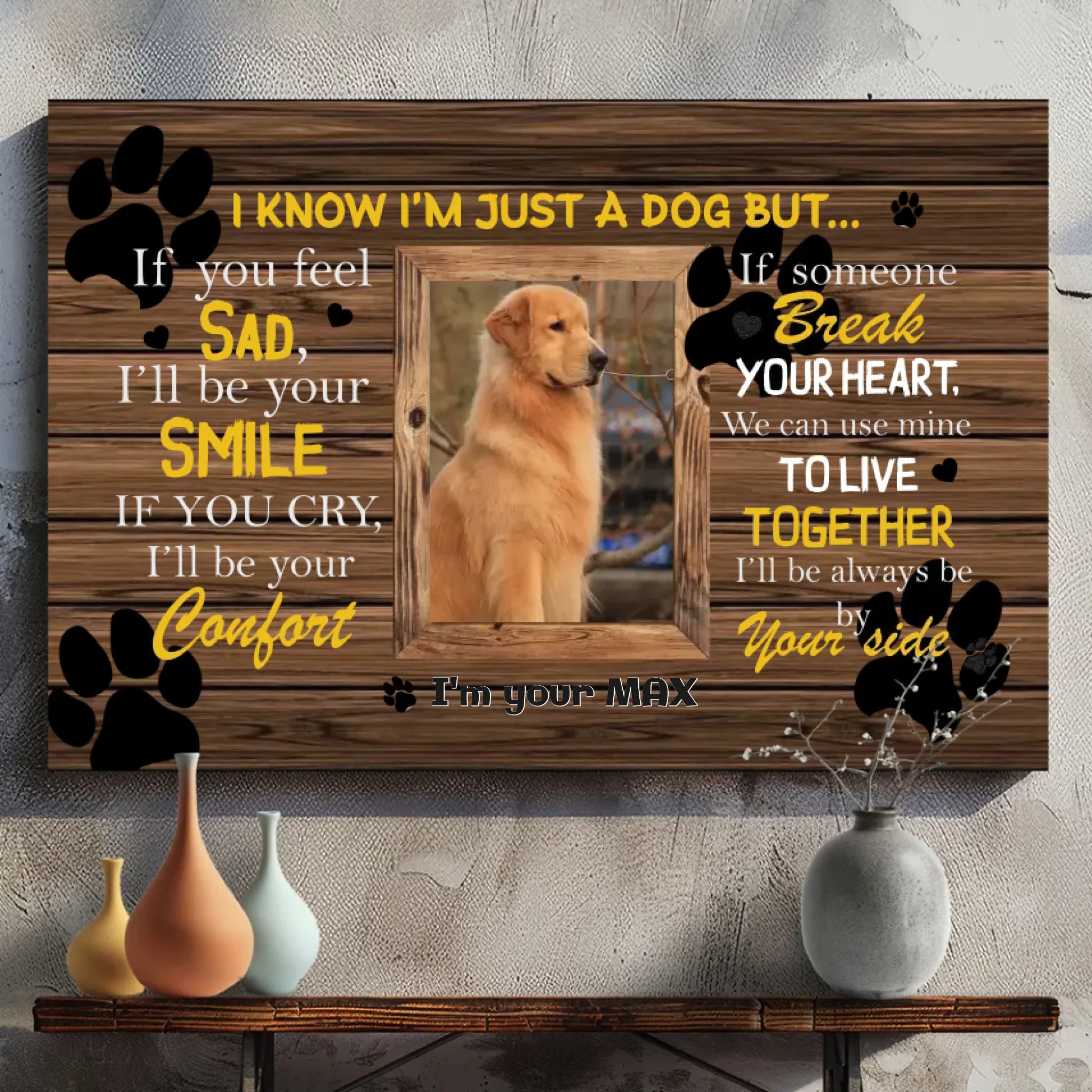 Personalized Dog Canvas - Heartwarming Quote, Perfect Dog Gift - 89Prints