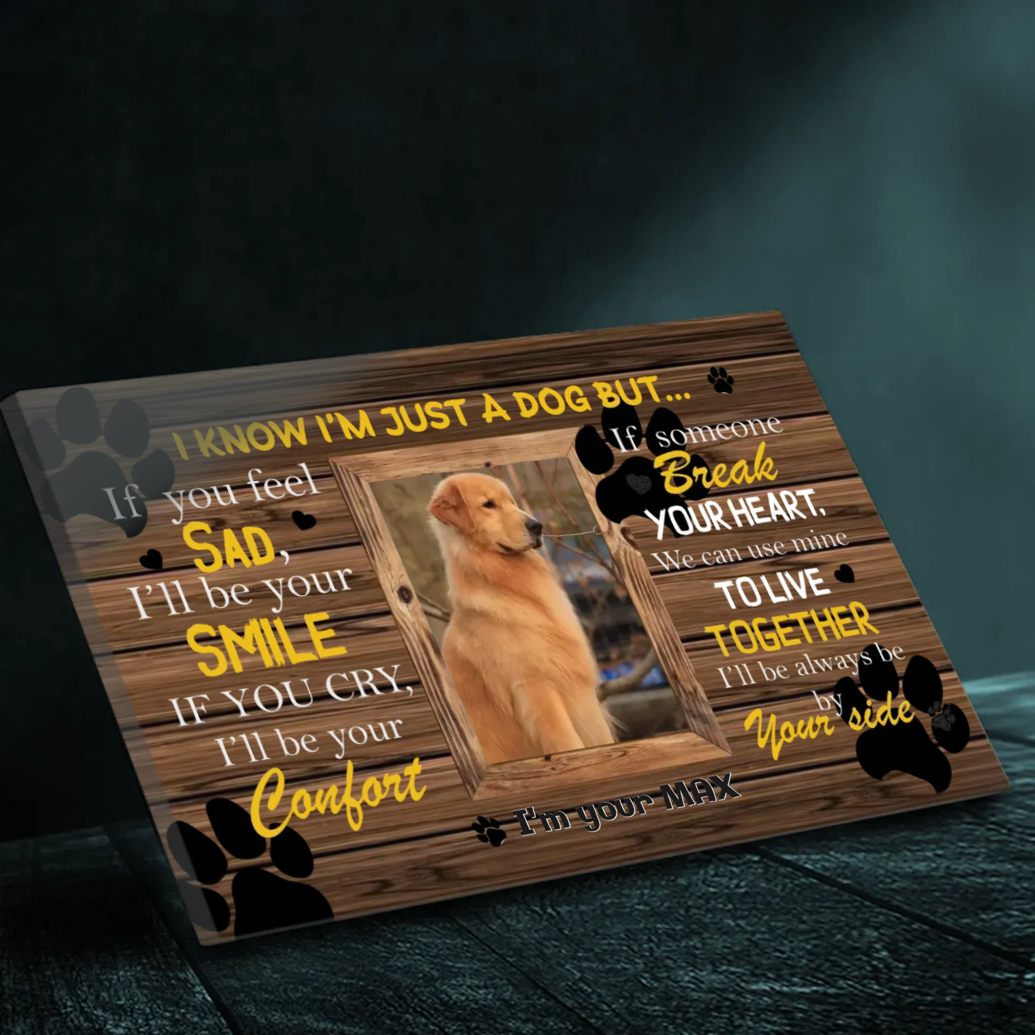 Personalized Dog Canvas - Heartwarming Quote, Perfect Dog Gift - 89Prints