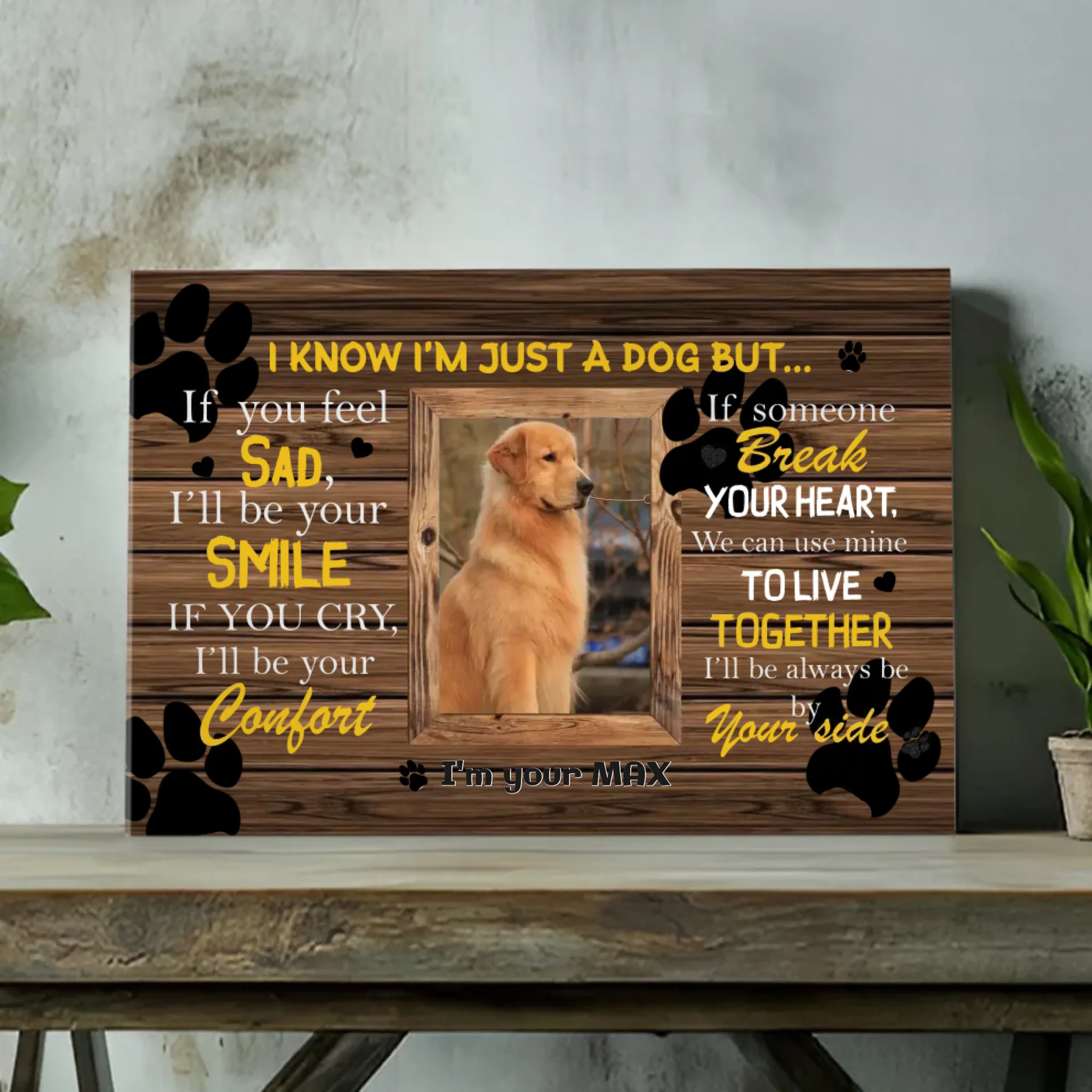 Personalized Dog Canvas - Heartwarming Quote, Perfect Dog Gift - 89Prints