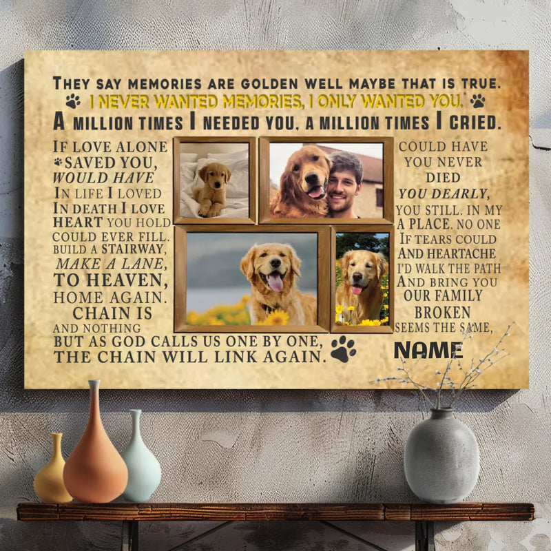 Personalized Dog Memorial Canvas - Heartfelt Tribute At 89Prints