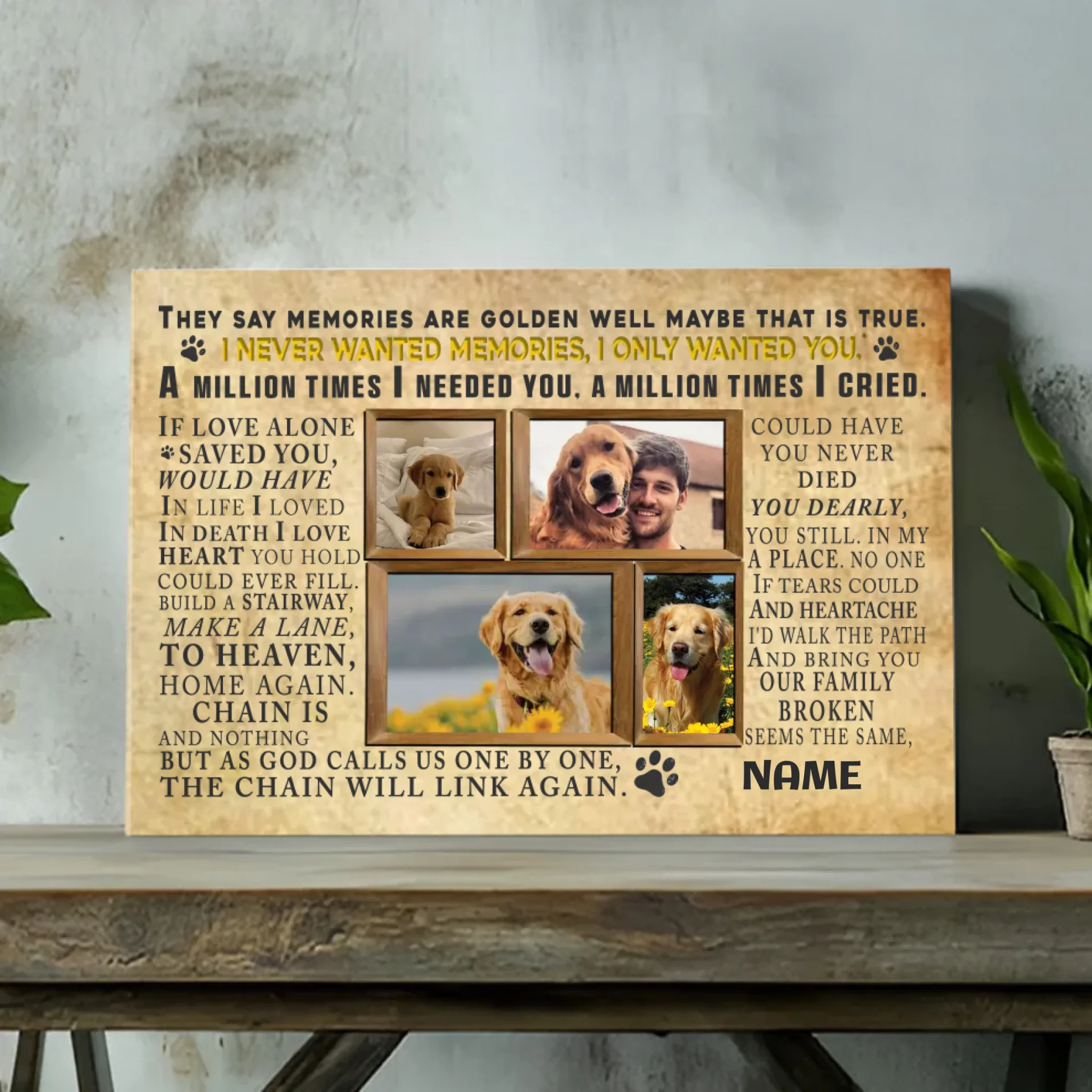 Personalized Dog Memorial Canvas - Heartfelt Tribute At 89Prints