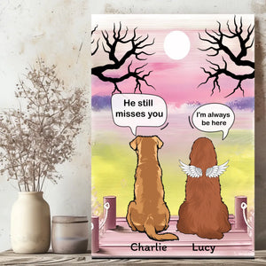 Personalized Dog Memorial Canvas – Always Here - 89Prints