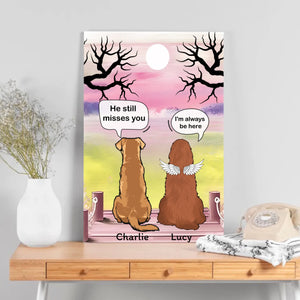 Personalized Dog Memorial Canvas – Always Here - 89Prints