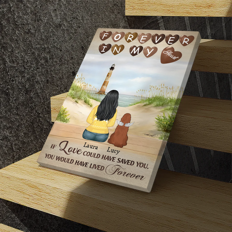 Forever in My Heart – Customizable Dog Memorial Canvas - 89Prints
