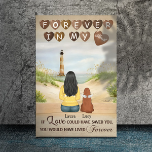 Forever in My Heart – Customizable Dog Memorial Canvas - 89Prints
