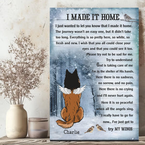 Dog Memorial Canvas – I Made It Home –  89Prints