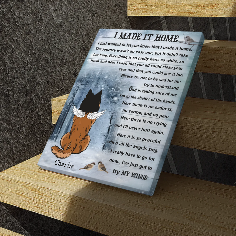 Dog Memorial Canvas – I Made It Home –  89Prints