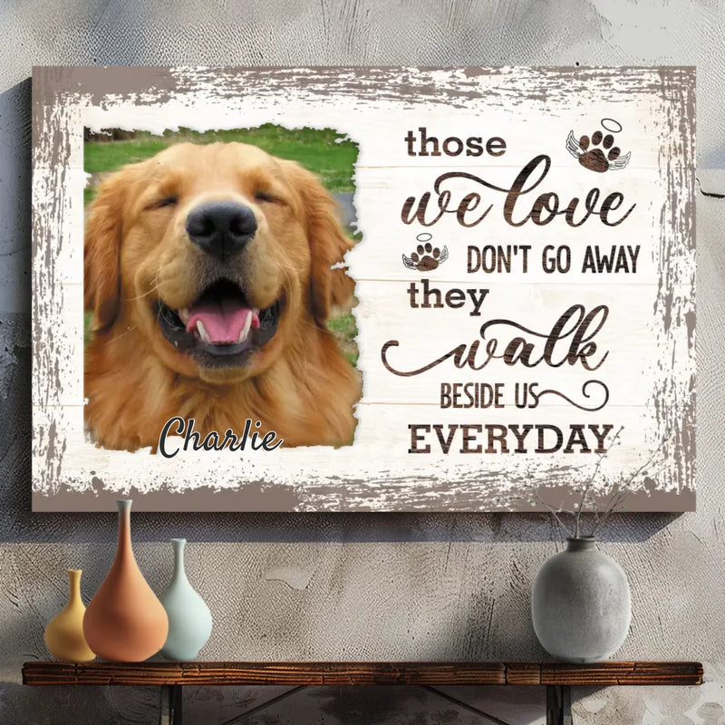 Forever by My Side - Personalized Pet Memorial Canvas At 89Prints