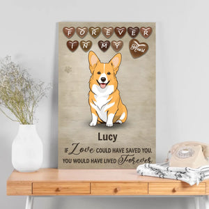 Forever Loved Dog Canvas – Personalized Pet Loss Gift – 89Prints